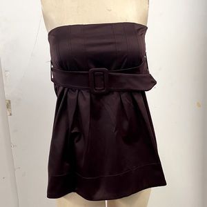 Strapless Belted Top